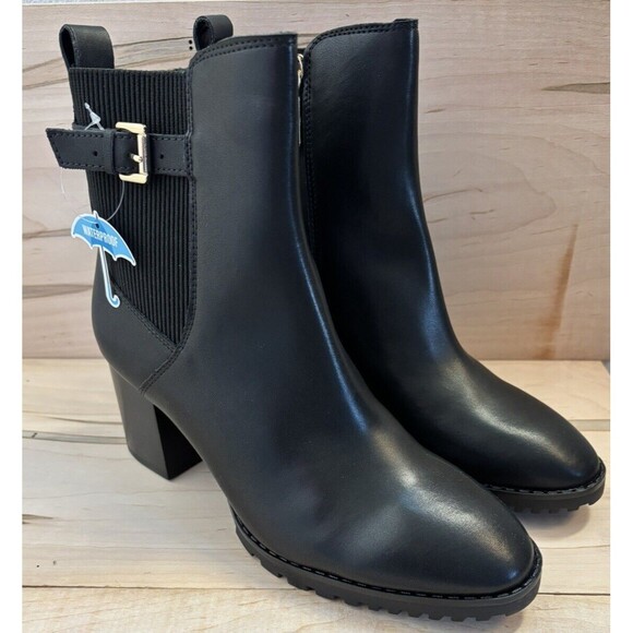 Aqua College Women's Triston Block Heel Pointed Toe Zipper Ankle Boots Sz 10M - Picture 1 of 5